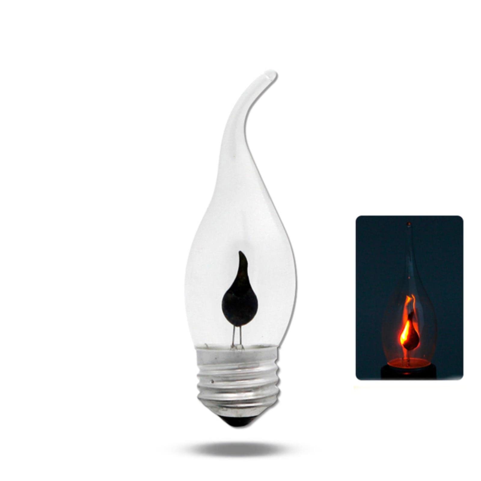 SARGE Lampadina a Candela a LED E14 E27 Lampadina a Effetto Fiamma a LED 3W AC220V Home for Decor Illuminazione Lampadina a Candela con fiala