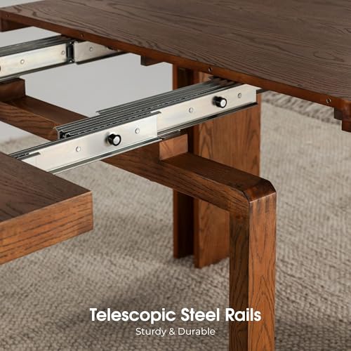 Transformer Table - Solid Wood Extendable Dining Table, Seats 2-12, Expandable Dining Room Table, Space-Saving Furniture, Expandable Dining Furniture, Brown (Table Only) - image 4