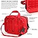 LIVANS Tactical Molle Medical Pouch of Upgraded Size, First Aid Large Capacity IFAK EMT Detachable Quick Release with Headrest Mount Include Flag and Cross Patch, Red, Free Size