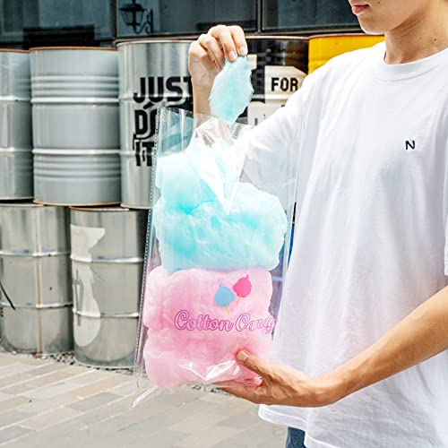 Restaurantware Bag Tek 12 x 18 Inch Bags For Cotton Candy 100 Greaseproof Cotton Candy Bags - Hot & Cold Friendly Freezable Clear PE Plastic Cotton Candy Favor Bags For Favors Or Goodie Bags by Restaurantware - Image 6