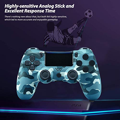 Donop Wireless Controller for PS4, Game Remote Joystick Compatible with Playstation 4 Slim Pro Console(Blue camouflage ) - Thumbnail 2
