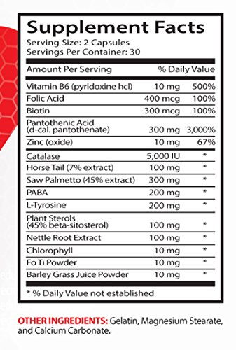 Healthy Supplements LLC ANTI_GRAY_HAIR_60capsules Anti Gray Hair Supplement