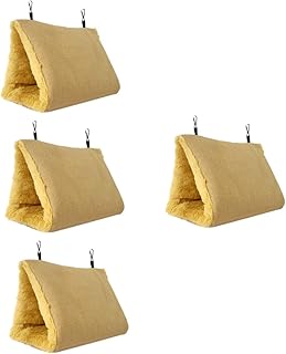 Ipetboom 4 Pçs Rede Ninho Papagaio Rede Furão Hamster Recheado Para Pelúcia Cama De Pássaro Papagaio Cama Chinchila Pendurada Cama Hamster Cama De Dormir Rede Doméstica Pássaro Papagaio