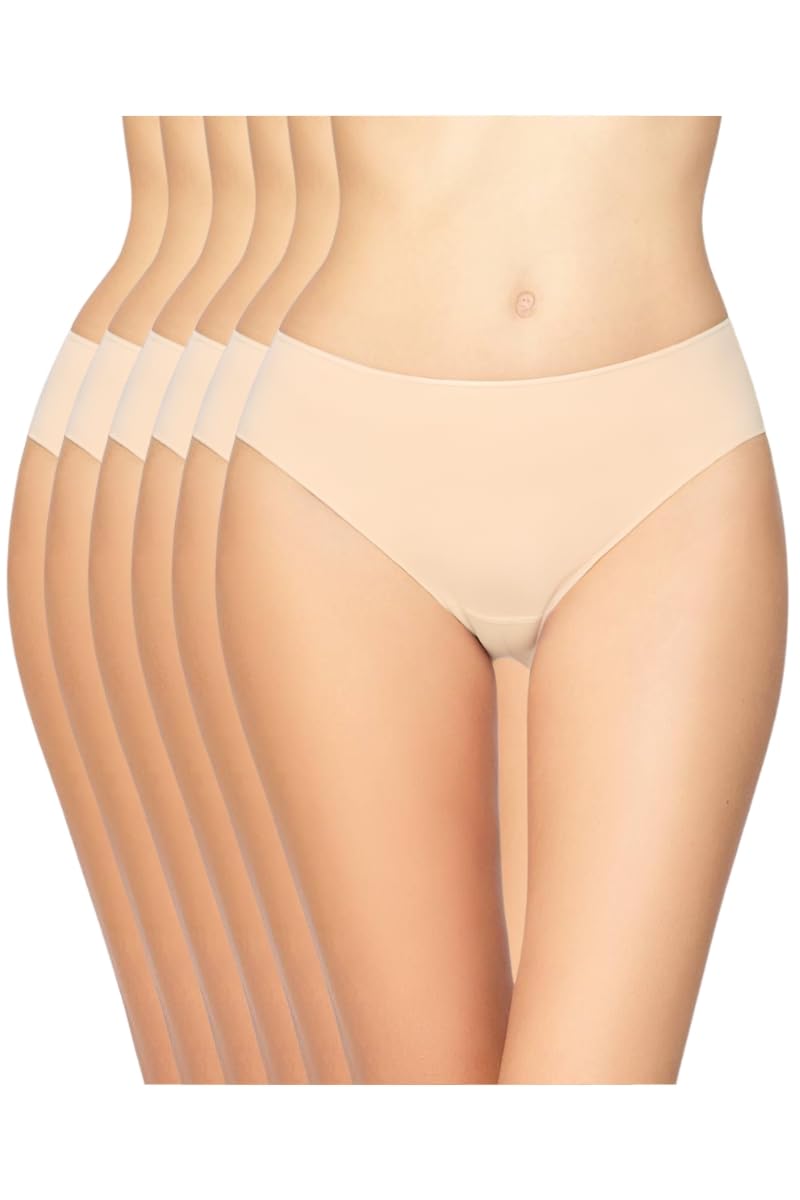 Avet Pack de 6 Bragas Midi Microfibra 32174 (FR/ES, Letras, XL, Regular, Regular, Arena)
