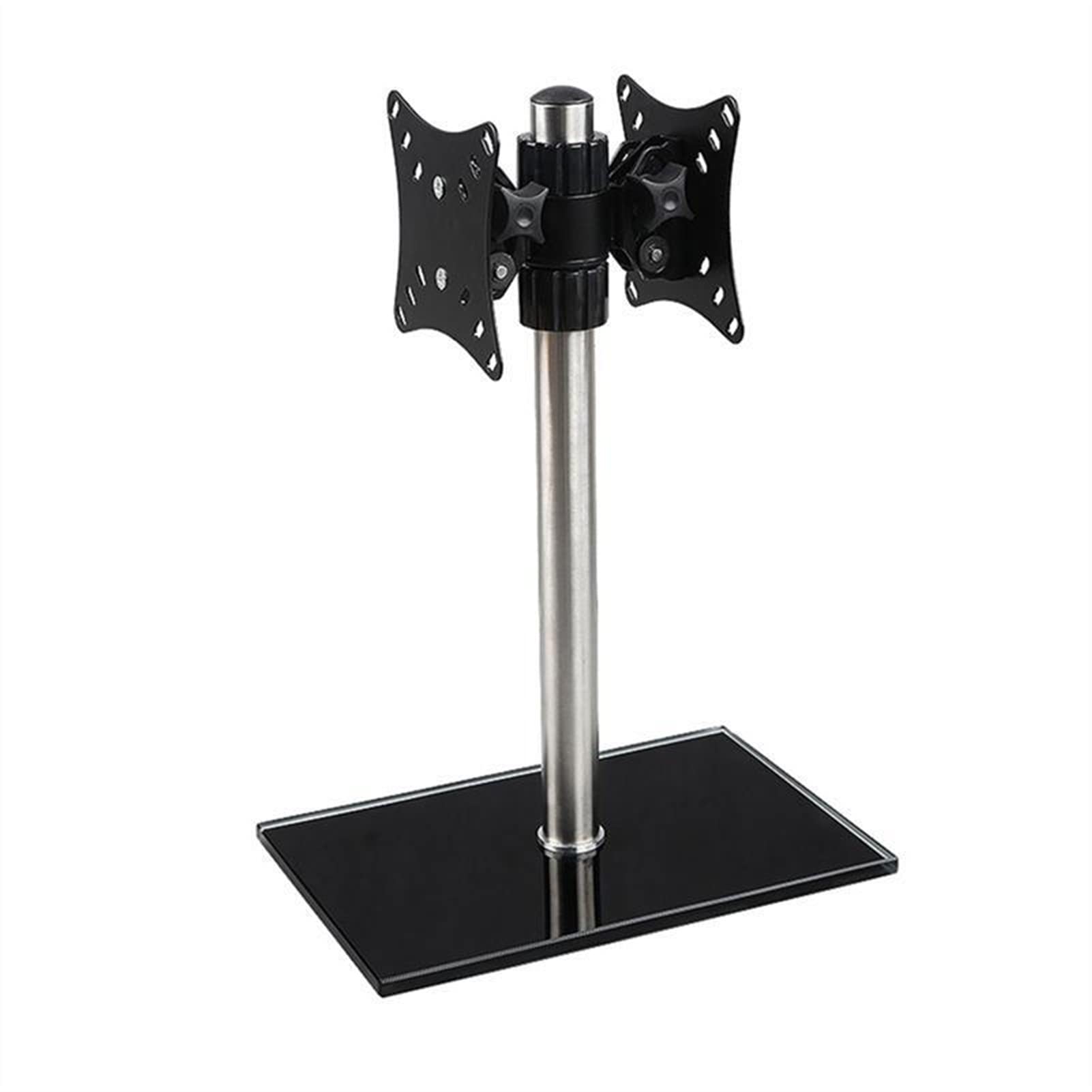 Aioneer Monitor Arm Dual Lcd Monitor Mount Holder Free-Standing Desk Stand Riser For 14~27 Inch Screen With Tilt, Height Adjustable, Rotation, Hold Up To 22Lbs/Arm Monitor Mount