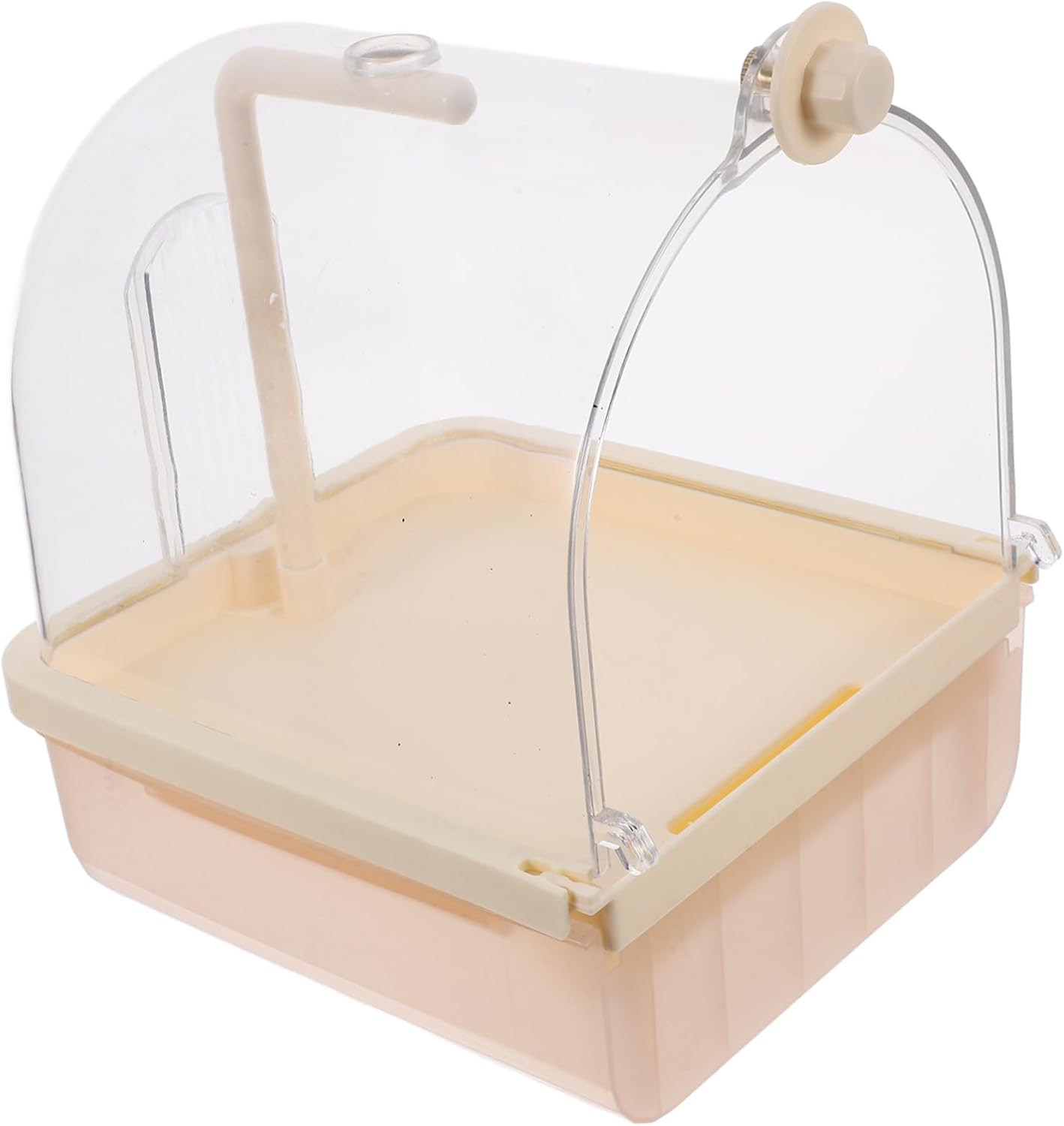 Automatic Parrot Bathtub with Circulating Head for Comprehensive Cleaning Easy Installation Bath for Cage Accessories Suitable for Parakeets Cockatiels and Conures