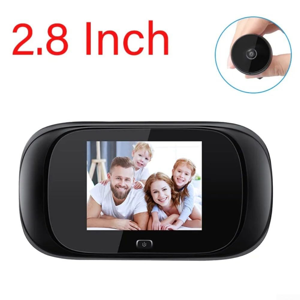 Mirilla digital para puerta de 2.8 pulgadas, para visión nocturna, timbre de video, cámara inteligente para seguridad del hogar