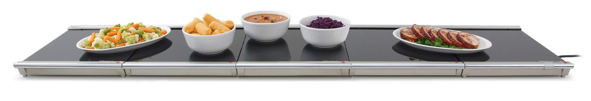 Steba Erweiterungsmodul für WP 1 Warmhalteplatte, stabile Glasoberfläche, superflache Bauweise, platzsparende Aufbewahrung, schwarz/chrom