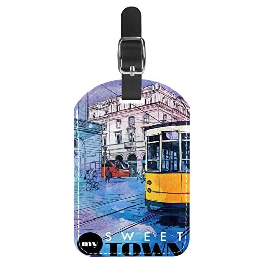 Etiquetas para Equipaje de Mano para tránsito Antiguo de Cuero para Maleta de Viaje, 1 Paquete