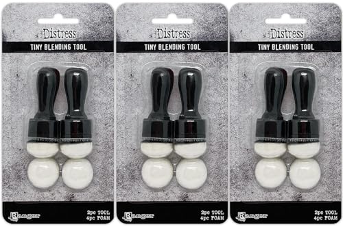 Tim Holtz Distress - Tiny Blending Tool with Foam Domes - 3 Item Bundle