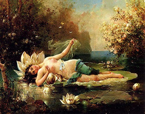 Peinture à l'huile Hans nénuphars pour grand mur vide salon