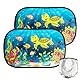 2PCS Sonnenschutz Auto Baby Mit Uv Schutz, 51x31cm Autofenster Sonnenblende, Autofenster Sonnenschutz Kinder Verdunklung Mit 8 Sonnenschutz Auto Saugnapf (Unterwasserwelt-GrüNe SchildkröTe)
