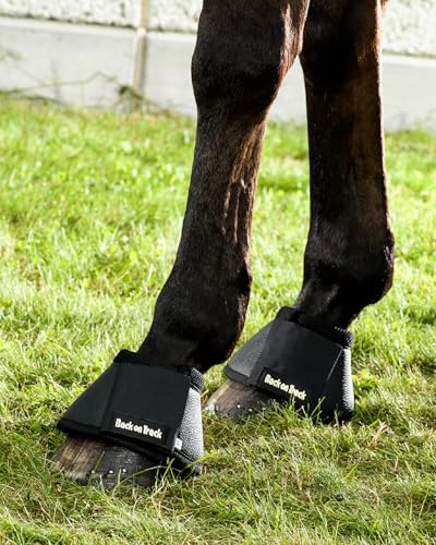 Back on Track Therapeutic Equine Durable Horse Hoof Protective Bell Boots with Hook and Loop Buckle, Small - Thumbnail 2