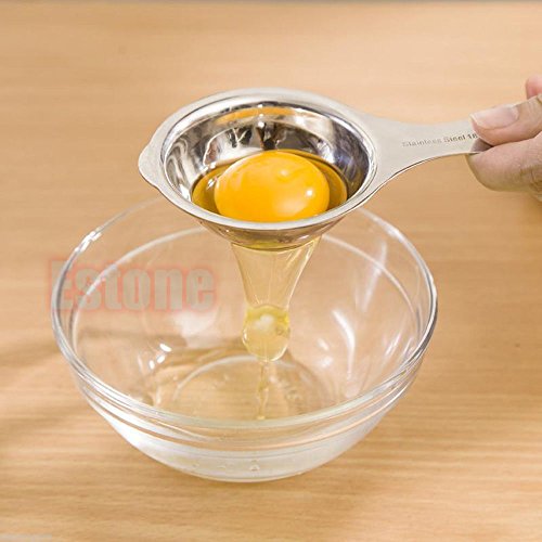 Generic New Stainless Steel Egg White Filter Egg Yolk Separator Tool