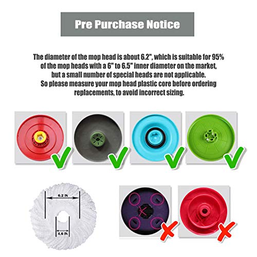image for FAMEBIRD Microfiber Replacement Mop Head Refill for 360° Spin Magic M