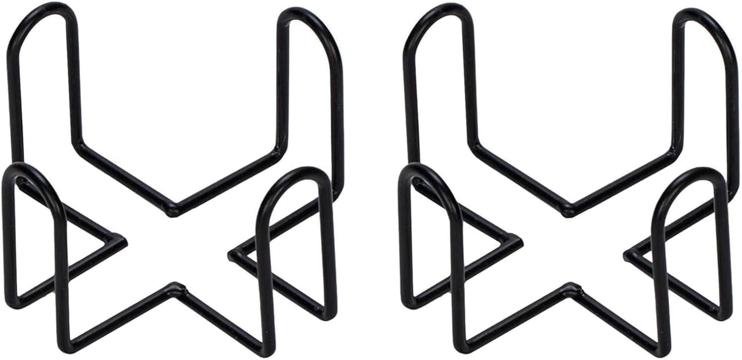 2 Pcs Black Iron Coaster Holder Metal Storage Rack Coasters Shelf for Both Round and Square Coasters, Bar Racks Home Kitchen Tools (4.40 * 4.40 * 2.48inch)