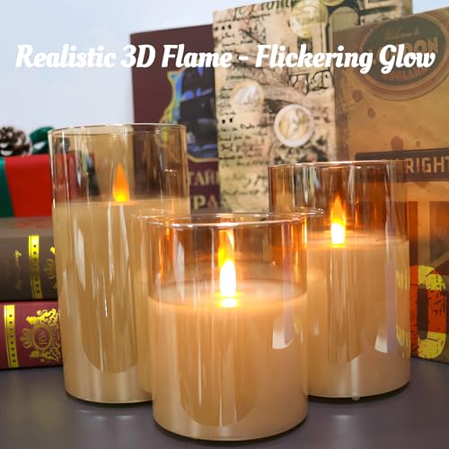 Image of Rechargeable Flameless Candles Type-c Rechargeable Battery Candle with Remote Control and Timer Function Real Wax Warm Color Moving Flame for Halloween Christmas Festival Wedding Home Party 200 Hours