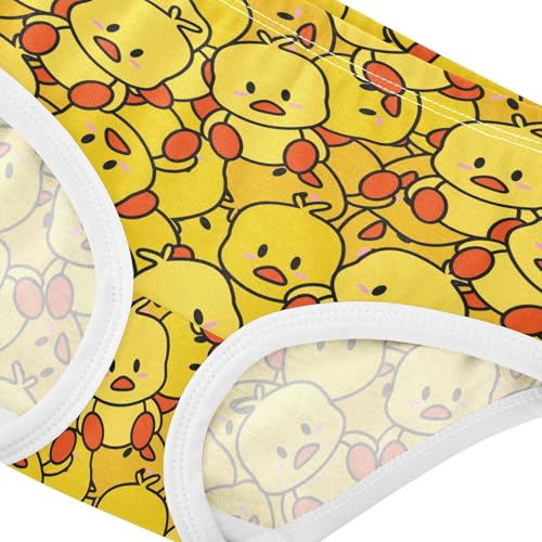 Girls' Underwear Cute Cartoon Yellow Duck Cotton Stretch Comfort Toddler Panties4