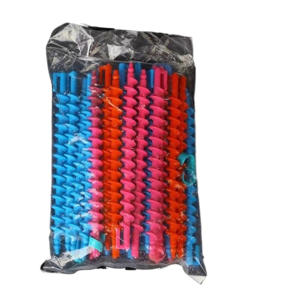 22PCS Spiral Hair Perm Rods, Multicolor Plastic 6 Inch Long Barber Curler Salon Styling Tools Rollers for Women Hairdressing