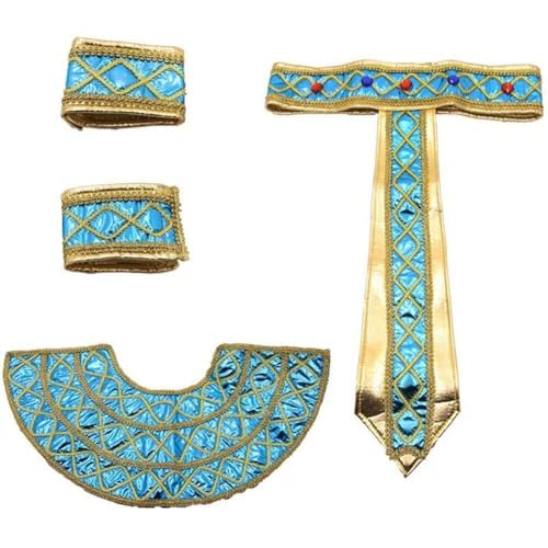 Ensemble D'accessoires De Costume D'egypte Pharaon Antique, Roi Égyptien, Reine Cléopâtre Égyptienne, Accessoires De Costume De Prêtre, Vêtements De Cosplay pour Hommes Femmes, Costumes De Cosplay