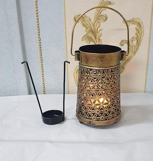 Sona Fashions. Home Decor Handcrafted Beautiful Hanging Metal Lota Candle Holder Antique Shade Box for Home Decoration|Lantern|Candle Stand|Gifting (11 x 11 x 16 cm)