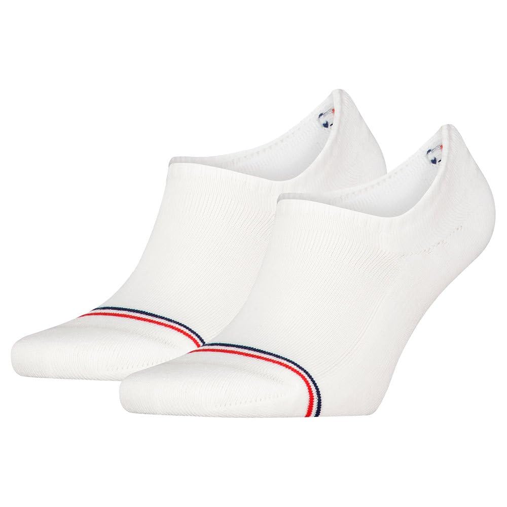 Tommy Hilfiger Unisex White Th Uni Tj Footie 2P Iconic, 39-42
