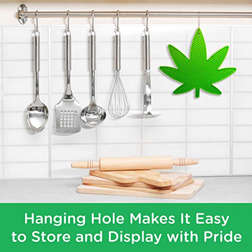 GAMAGO Pot Holder - Pot Leaf Shaped Pot Holder, Trivet, Coaster and Jar Opener - Funny Yet Practical Kitchen Accessory to Gift to Your Best Buds - Made of Heat Resistant Silicone - Image 7