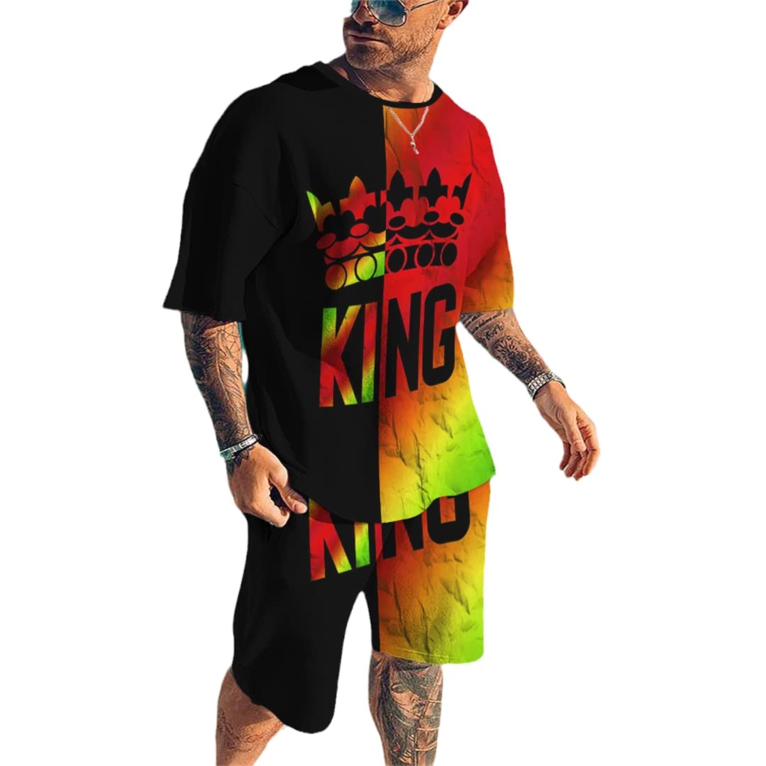 Camiseta de verano para hombre, camiseta de manga corta, conjunto Harajuku de dos piezas para hombre, 13, XS