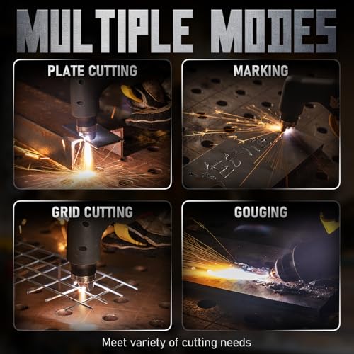 Image of YESWELDER Plasma Cutter, 65Amp 110V /220V Non-High Frequency Non-Touch Pilot Arc 4-In-1 Plate Cutting /Grid Cutting /Gouging /Marking Multifunctional Plasma Cutting Machine CUT-65DS PLUS