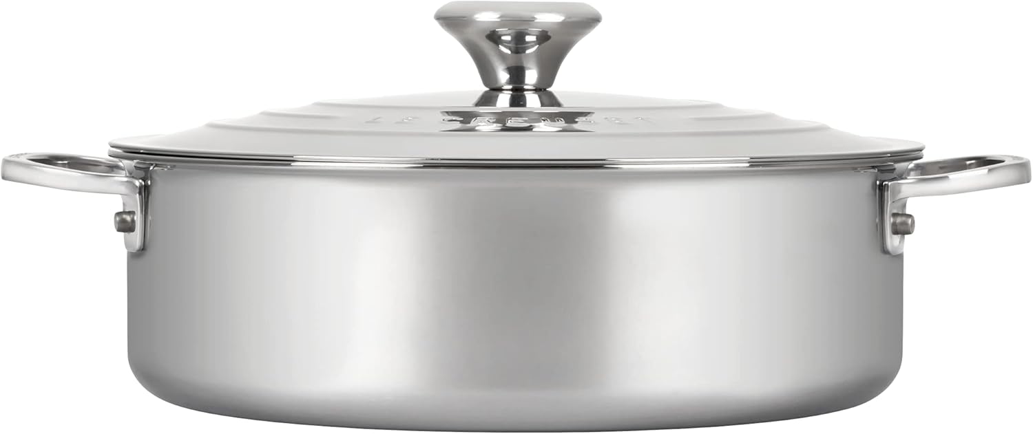 Le Creuset Tri-Ply Stainless Steel Rondeau Pan, 4.5 Quart