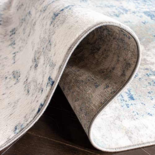 Tapete Safavieh Brentwood 121x61 cm Gris Claro y Azul miniatura 5