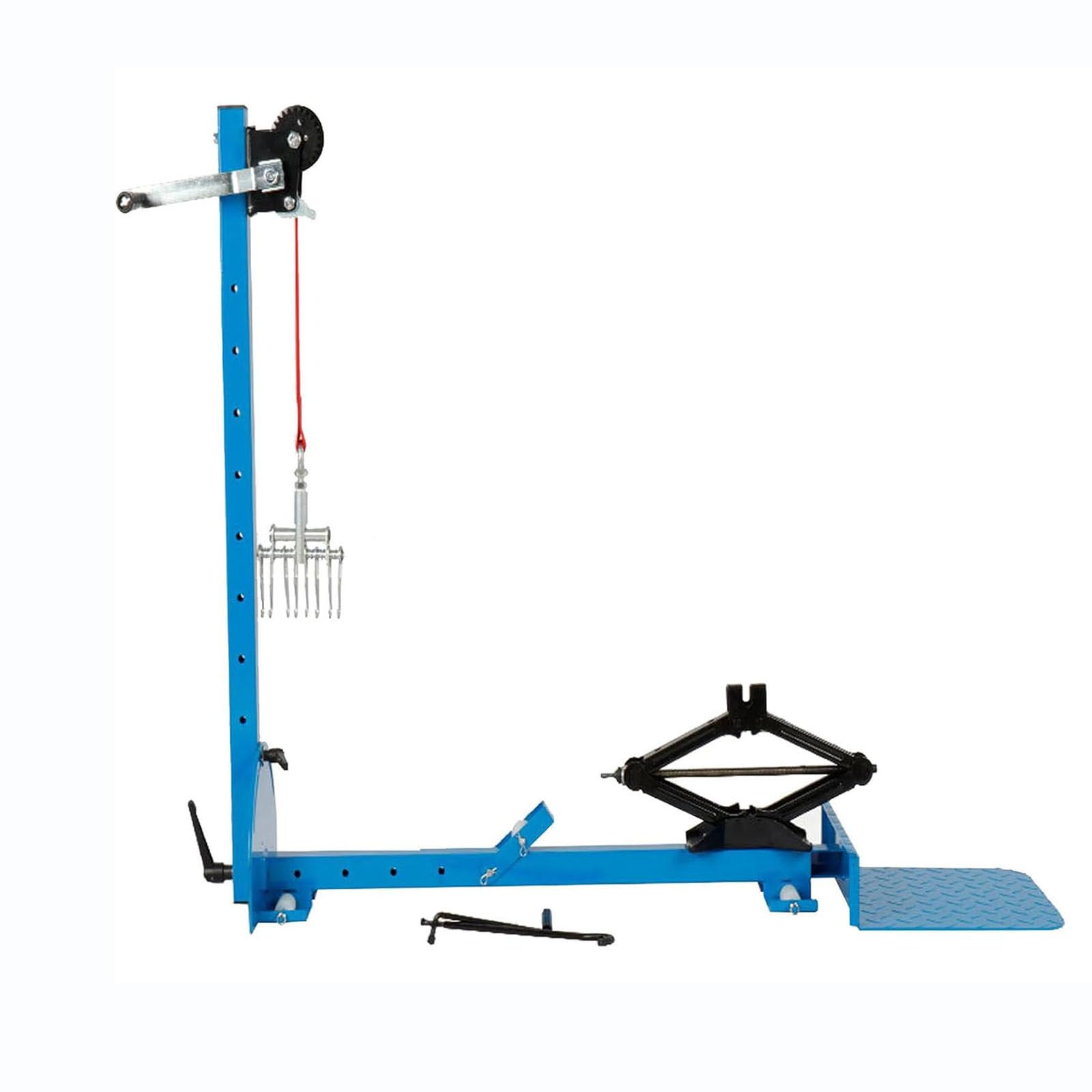 Estrattore per riparazione ammaccature auto, strumento di riparazione 3 in 1 in lamiera, altezza e angolo regolabili, forza di trazione 600 kg per riparazione telaio carrozzeria