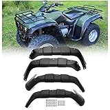 Kojem Mud Guard Compatible with 2000-2003 Honda TRX350TM/TRX350TE/TRX350FM/TRX350FE Fender Flash Protection Black 4pcs