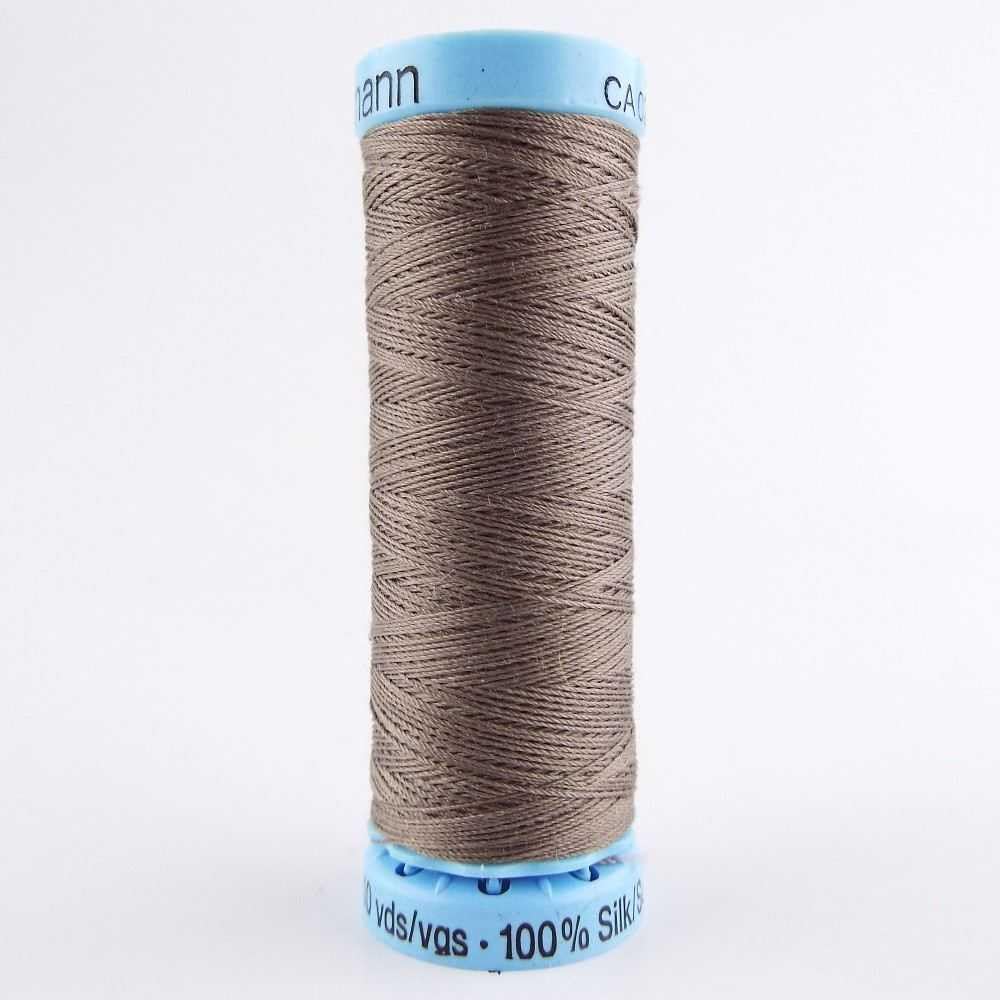 Pure Silk Thread Hand or Machine Sewing 100 Metres Reel 39 Colour 621D, 669 Mink Taupe Brown, 1