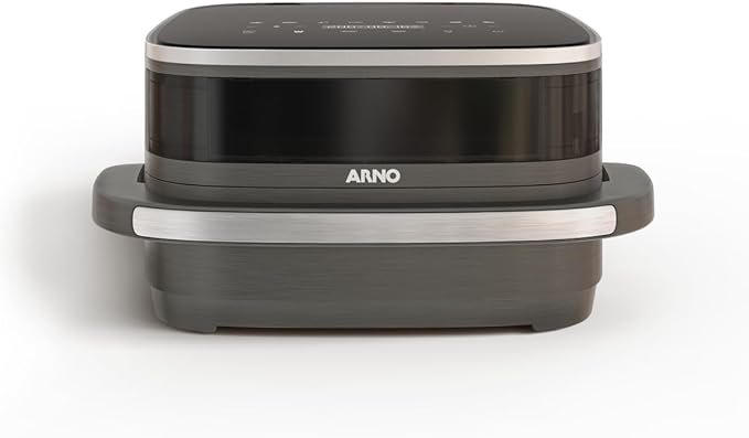 Fritadeira Air Fryer preta com cesto super dimensionado