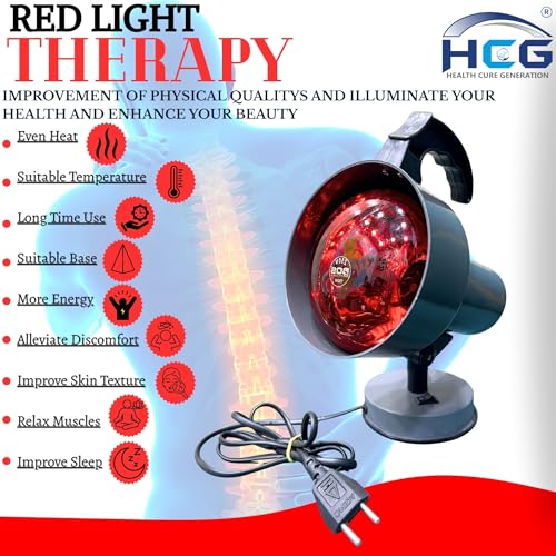 Image of Model 03 Infrared Heat Therapy Lamp | 150W E27 Infrared Bulb, Metal Body, 230V Corded Electric | Physiotherapy Heat Lamp for Home & Clinic