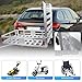 Aluminum Hitch Cargo Carrier with Ramp - 500-Lb Capacity Silver,Trailer Aluminum Cargo Basket Luggage Carrier Rack, for Cars Truck Pickup Vans, 50