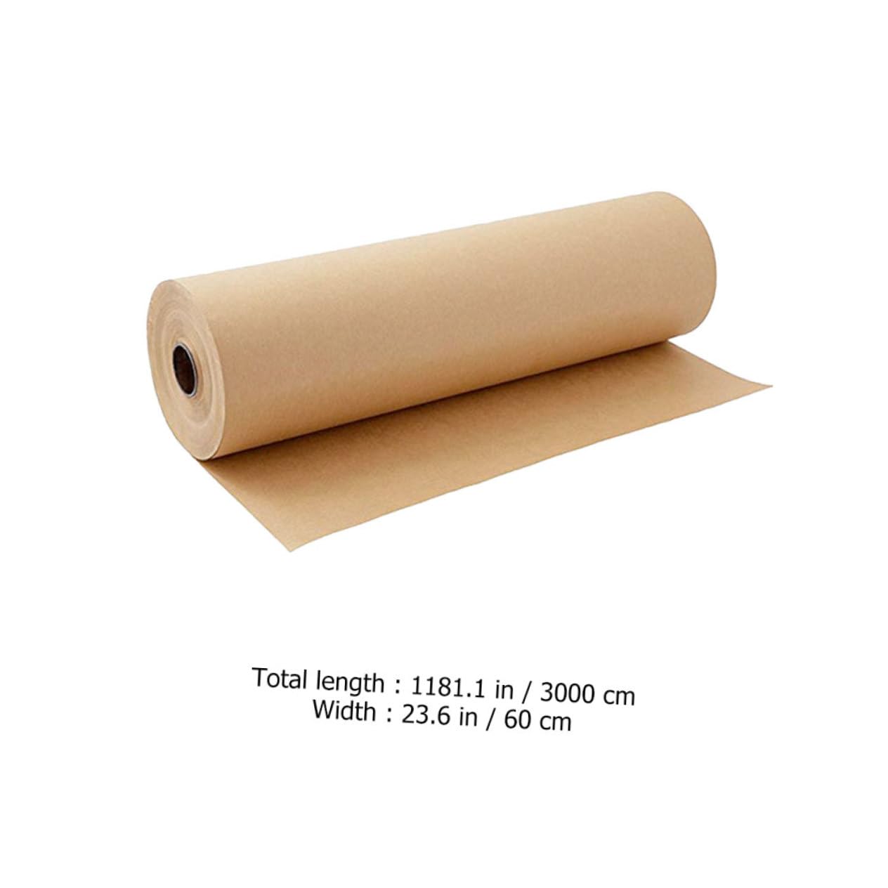 DOITOOL 30m Yellow Kraft Paper Rolls Versatile Wrapping Paper Flower Arrangement Bulletin Board