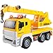 HERSITY Camion Gru Giocattolo Veicolo da Cantiere Camion Macchinine con Luci e Suoni Regalo per Bambini 3 4 5 Anni Ragazzo Ragazza