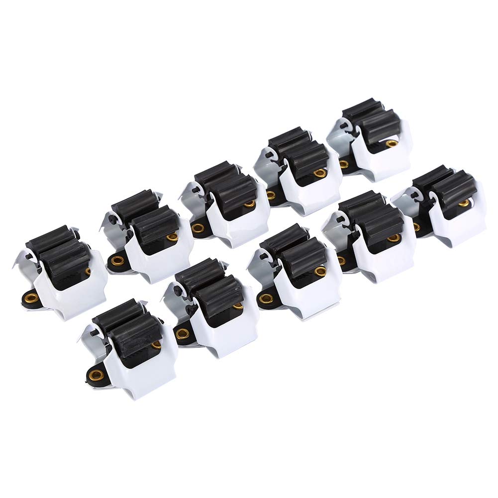Estink Set 10 Supporti da Parete per Scope e Rastrelli, Porta Attrezzi da Giardino, Organizzatore per Vanga e Utensili