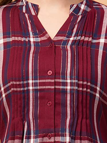 Image of Hive91 Women Shirt Dress Checkered Made of Cotton