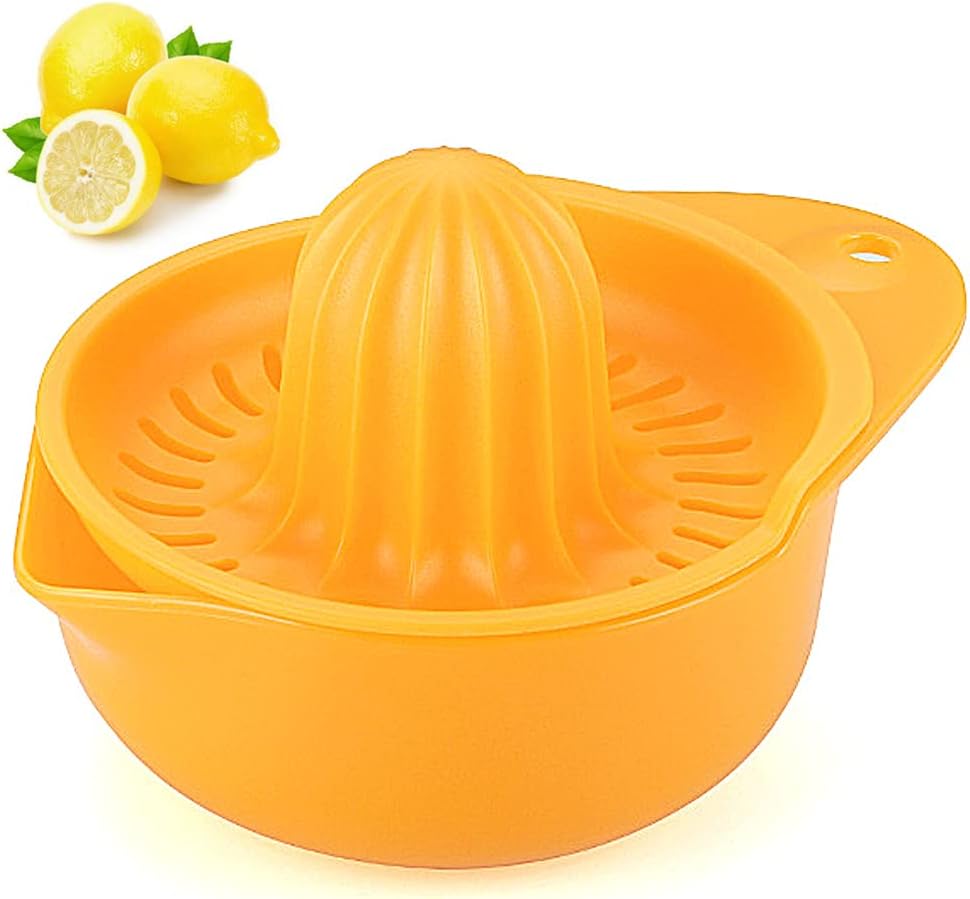 Lemon juicer, Lemon Citrus, Manual Juicers, Orange Hand Squeezer Rotation Press, Easy to Clean, Dishwasher Safety (Orange): Home & Kitchen