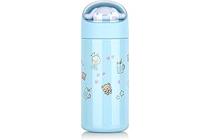 Boba Water Bottle with Straw Tumbler Cute Reusable Stainless Steel Insulated Travel...
