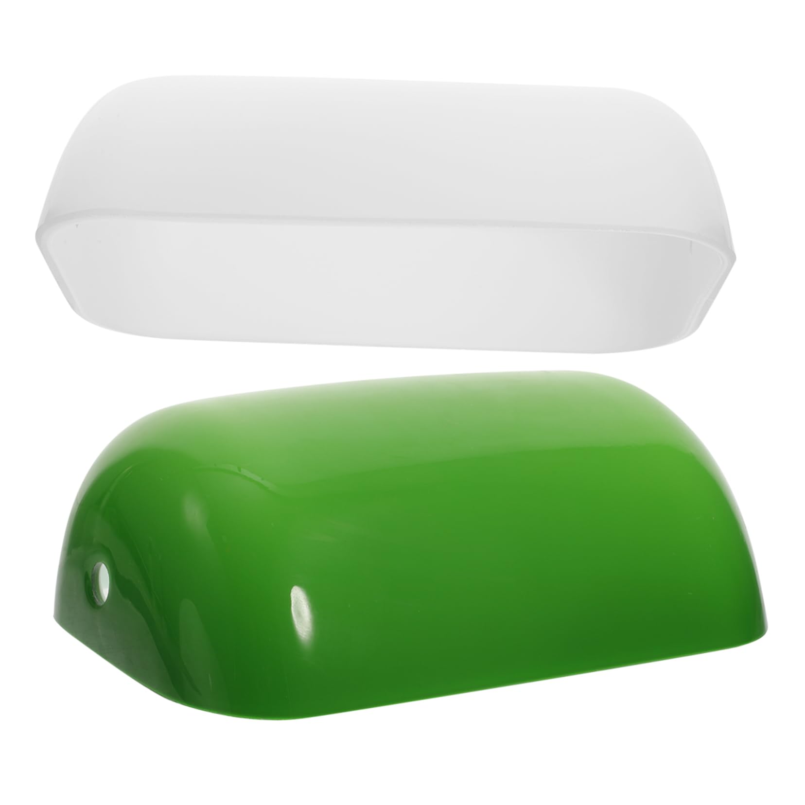 KICHOUSE 2pcs Lamp Shades for Table Lamps Retro Glass Lamp Shade Replacement Green Lamp Shade Cover