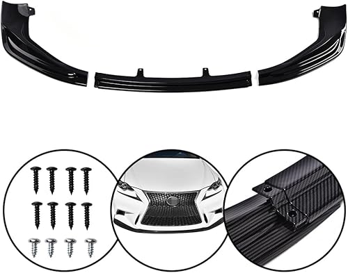 Vista 42 de SCITOO Alerón de labio delantero para Hyundai Elantra 2017-2018 para parachoques delantero negro brillante