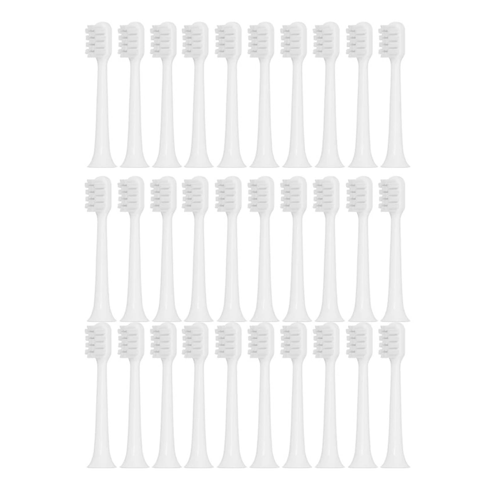 30 cabezales de cepillo, compatible con Xiaomi, T200 | Cabezales de repuesto de plástico para adultos, para limpieza diaria(T200-30pcs)