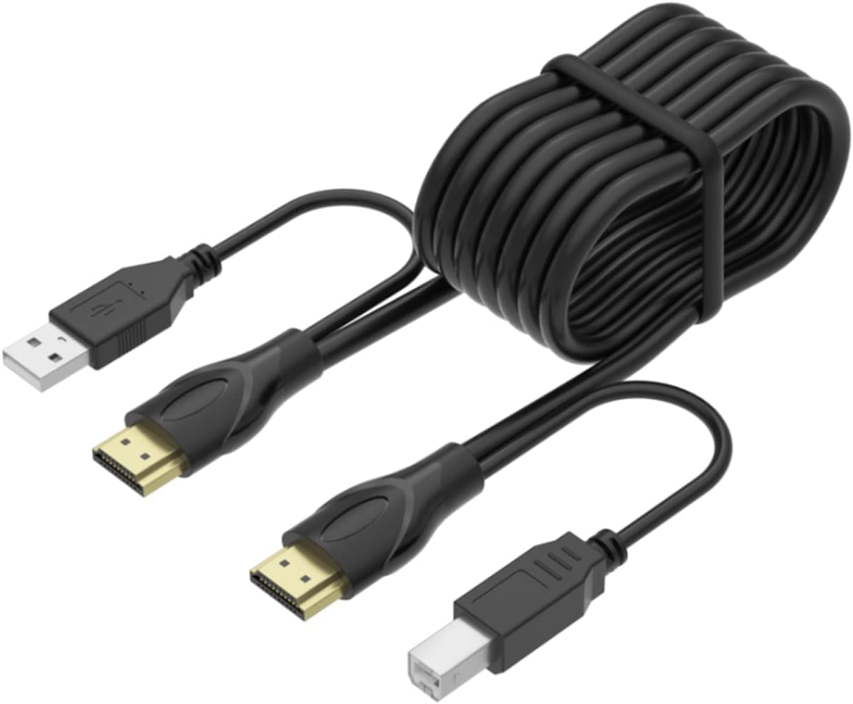 Monoprice 136645 HDMI USB Combo Cable 10 Feet, 4K60Hz