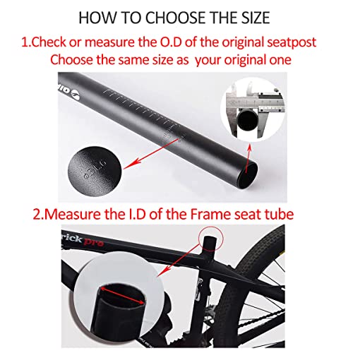 Plattbk SEATPOST-27.2 Bike Seat Post 25.4/27.2/28.6/30.9/31.6 350Mm Aluminum Alloy Road Bike Mtb Seatpost,27.2Mm thumb #4