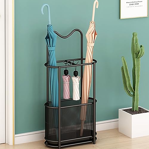Porte-parapluie avec bac d'égouttage métallique pour éviter les sols mouillés au bureau