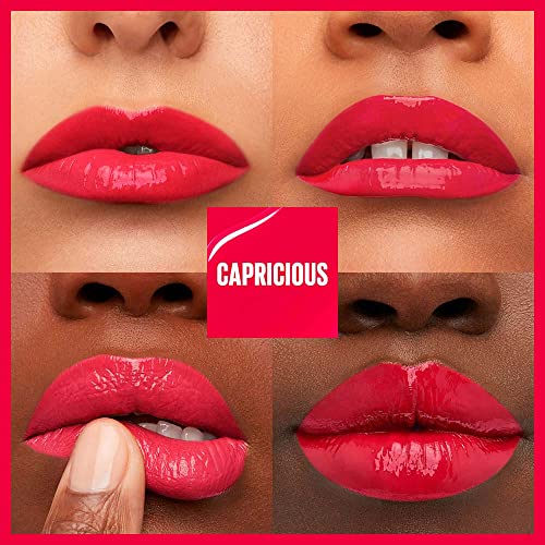 Image of Maybelline New York Super Stay Vinyl Ink Longwear No-Budge Liquid Lipcolor Makeup, Highly Pigmented Color and Instant Shine, Capricious, Raspberry Pink Lipstick, 0.14 fl oz, 1 Count